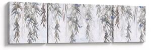 Obraz - Gałązki wierzby z motylami (170x50 cm)