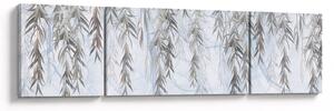 Obraz - Gałązki wierzby na niebieskim tle (170x50 cm)