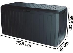 Skrzynia ogrodowa PROSPERPLAST Boxe Board MBBD290-S433 290L Antracytowy