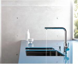 Bateria kuchenna stojÄ ca KLUDI L-INE S z wyciÄ ganÄ wylewkÄ Chrom 408510575