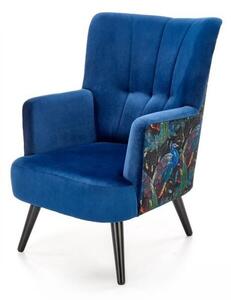 Fotel do salonu PAGONI VELVET granatowy