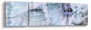Obraz - Kwiatowy fresk na ceglanej ścianie (170x50 cm)