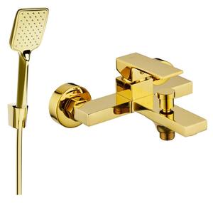 Mexen Uno R62 bateria wannowa z zestawem prysznicowym, złota - 7143R62-50