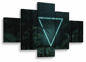Obraz - Neonowy trójkąt w dżungli (125x70 cm)