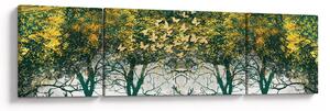Obraz - Jelenie w zielonym lesie (170x50 cm)
