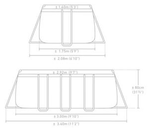 Basen ogrodowy stelażowy Prism Frame Rectangular 300x175x80 cm INTEX 26784 NP