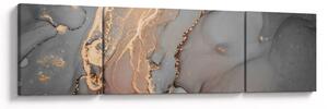 Obraz - Szaro - złoty marmur (170x50 cm)