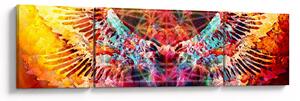 Obraz - Merkaba ze skrzydłami, abstrakcja (170x50 cm)