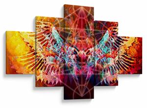 Obraz - Merkaba ze skrzydłami, abstrakcja (125x70 cm)