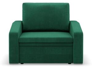 Fotel z funkcjÄ spania, Punto, velvet, 108x87x80 cm, butelkowa zieleÅ | TYLETEGOTU