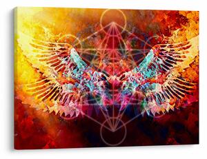 Obraz - Merkaba ze skrzydłami, abstrakcja (70x50 cm)