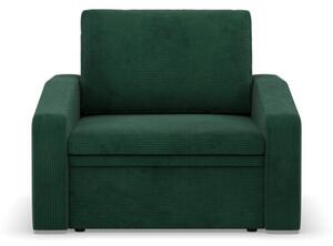 Fotel z funkcjÄ spania, Punto, sztruks, 108x87x80 cm, butelkowa zieleÅ | TYLETEGOTU