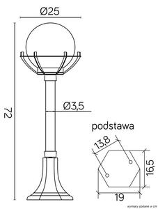 Lampa stojąca zewnętrzna Kule z koszykiem 200 K 5002/3/KPO Su-Ma