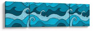 Obraz - Abstrakcja, morze (170x50 cm)