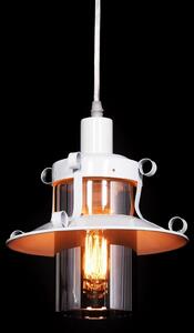 Lumina Deco Lampa Wisząca Industrialna Loft Biała Capri W1