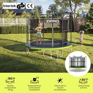 Trampolina ogrodowa z siatką wewnętrzną z drabinką 8FT 252cm dla dzieci Zipro Jump Pro