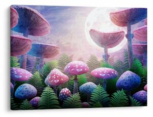 Obraz - Grzyby w pełni księżyca, grafika (70x50 cm)