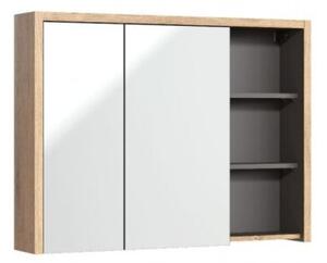 Szafka łazienkowa DEVON 846 100 cm dąb z lustrem