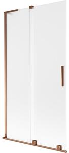 Mexen Velar L parawan nawannowy 2-skrzydłowy rozsuwany 100 x 150 cm, szron, różowe złoto - 896-100-003-31-60