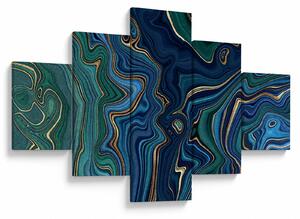 Obraz - Zielono - niebieski marmur (125x70 cm)