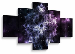 Obraz - Mandala lotosu w kosmosie (125x70 cm)