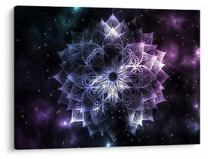 Obraz - Mandala lotosu w kosmosie (70x50 cm)