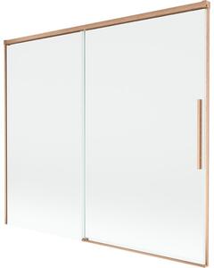 Mexen Rox parawan nawannowy 2-skrzydłowy rozsuwany 180 x 150 cm, transparent, miedź szczotkowana - 8C9-180-001-65-00
