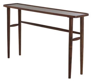 Brązowa konsola z litego drewna akacjowego 30x140 cm Qiano – Light & Living