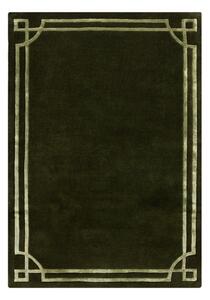 Ciemnozielony wełniany dywan tkany ręcznie 160x230 cm Gatsby – Flair Rugs