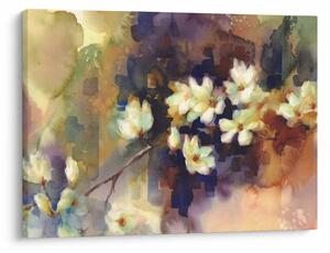 Obraz - Białe magnolie, malarstwo (70x50 cm)
