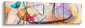 Obraz - Abstrakcja, ptaszek (170x50 cm)