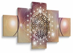 Obraz - Mandala z elementami (125x70 cm)