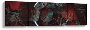 Obraz - Neonowe koło między palmami (170x50 cm)