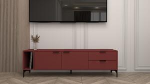 Szafka RTV VORELLO czerwony oxid 175cm