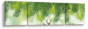 Obraz - Jeleń w lesie (170x50 cm)