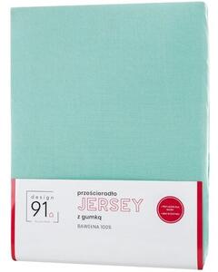 Prześcieradło EUROFIRANY Jersey D91 z gumką 240 x 220 cm Miętowy