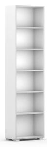 Biblioteka SILVER LINE, 1 kolumna, 2230 x 600 x 400 mm, biały