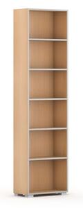 Biblioteka SILVER LINE, 1 kolumna, 2230 x 600 x 400 mm, buk