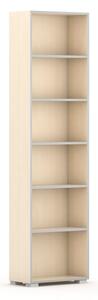 Biblioteka SILVER LINE, 1 kolumna, 2230 x 600 x 400 mm, brzoza