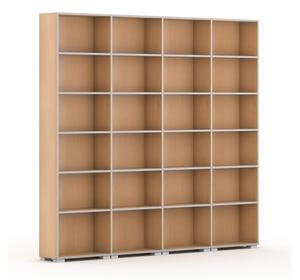 Biblioteka SILVER LINE, 4 kolumny, 2230 x 2400 x 400 mm, buk