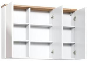 Szafka łazienkowa BALI 845 100 cm biała z lustrem