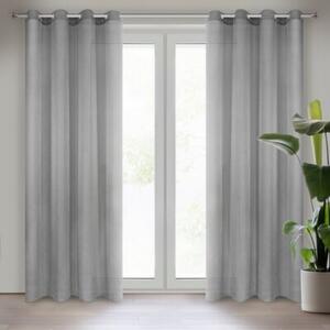 Firana gotowa EUROFIRANY Rebecca 140 x 250 cm Stalowy