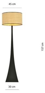 Lampa stojąca podłogowa Emibig 1xE27 60W ESTRELLA LP1 RATTAN 1157/LP1