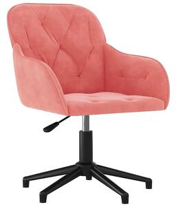 Różowy fotel do biurka dla dzieci bez kółek - Almada 8X