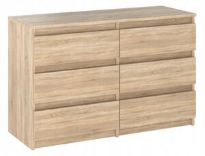Komoda STIVMEBLE z 6 Szufladami 100x33,5x71,5 cm DÄ b Sonoma