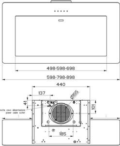 Okap FRANKE Neo FNO 805 BK 330.0591.775 Czarny 800m3/h 57dB klasa A+