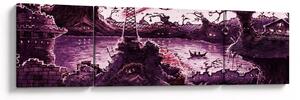 Obraz - Zaczarowana wioska (170x50 cm)