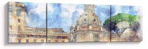 Obraz - Kościół Santa Maria di Loreto, Rzym, Włochy (170x50 cm)