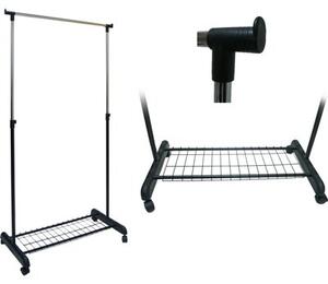 Stojak na ubrania GOCKOWIAK Ida 82 x 42 x 91 - 159 cm Czarny