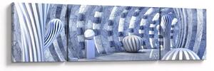 Obraz - abstrakcja 3D (170x50 cm)